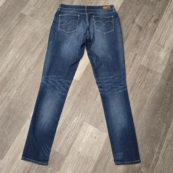 Levi's 30 Demi Curve Dark Washed Denim Modern Rise Skinny Jeans - Picture 2 of 7